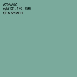 #79AA9C - Sea Nymph Color Image