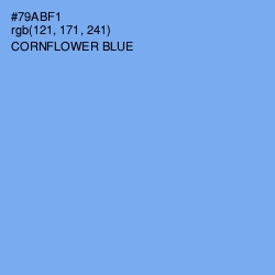 #79ABF1 - Cornflower Blue Color Image