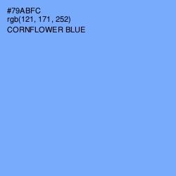 #79ABFC - Cornflower Blue Color Image