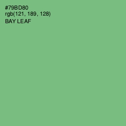 #79BD80 - Bay Leaf Color Image