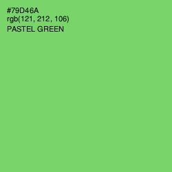 #79D46A - Pastel Green Color Image