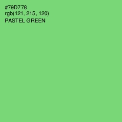 #79D778 - Pastel Green Color Image