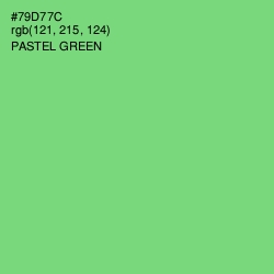 #79D77C - Pastel Green Color Image