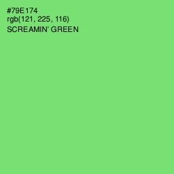 #79E174 - Screamin' Green Color Image