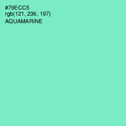 #79ECC5 - Aquamarine Color Image