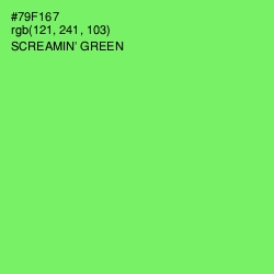 #79F167 - Screamin' Green Color Image