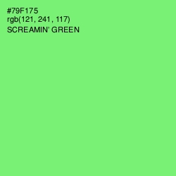 #79F175 - Screamin' Green Color Image