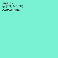 #79F2D3 - Aquamarine Color Image
