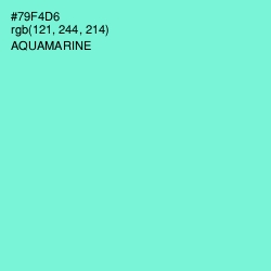 #79F4D6 - Aquamarine Color Image