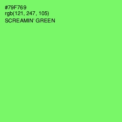 #79F769 - Screamin' Green Color Image