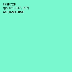 #79F7CF - Aquamarine Color Image