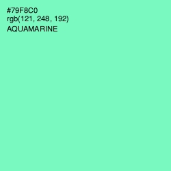 #79F8C0 - Aquamarine Color Image