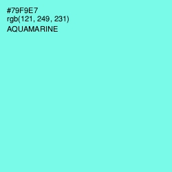 #79F9E7 - Aquamarine Color Image