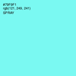 #79F9F1 - Spray Color Image