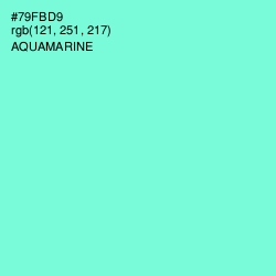 #79FBD9 - Aquamarine Color Image