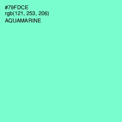 #79FDCE - Aquamarine Color Image