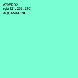 #79FDD2 - Aquamarine Color Image