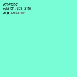 #79FDD7 - Aquamarine Color Image