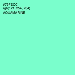 #79FECC - Aquamarine Color Image