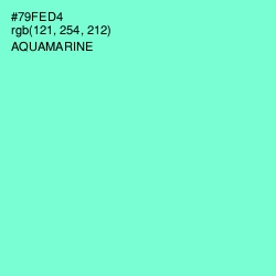 #79FED4 - Aquamarine Color Image
