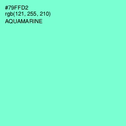 #79FFD2 - Aquamarine Color Image