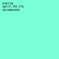 #79FFD8 - Aquamarine Color Image