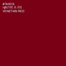 #7A0016 - Venetian Red Color Image
