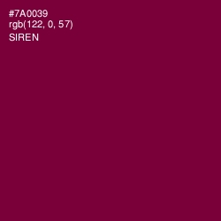 #7A0039 - Siren Color Image