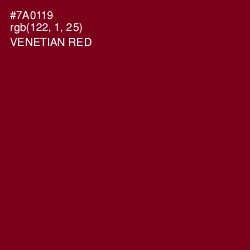 #7A0119 - Venetian Red Color Image
