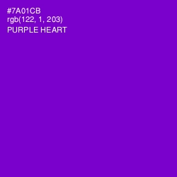 #7A01CB - Purple Heart Color Image