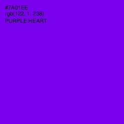 #7A01EE - Purple Heart Color Image