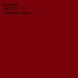 #7A020B - Japanese Maple Color Image