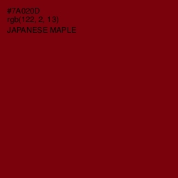 #7A020D - Japanese Maple Color Image