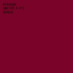 #7A0429 - Siren Color Image