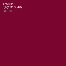 #7A052E - Siren Color Image