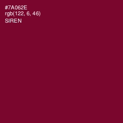 #7A062E - Siren Color Image