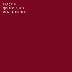 #7A071F - Venetian Red Color Image