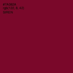 #7A082A - Siren Color Image