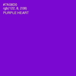 #7A08D0 - Purple Heart Color Image