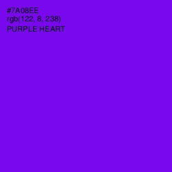 #7A08EE - Purple Heart Color Image