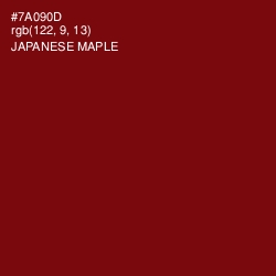 #7A090D - Japanese Maple Color Image