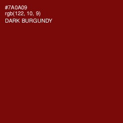 #7A0A09 - Dark Burgundy Color Image