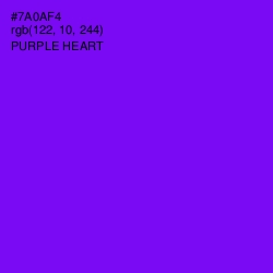 #7A0AF4 - Purple Heart Color Image