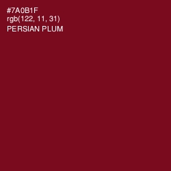 #7A0B1F - Persian Plum Color Image