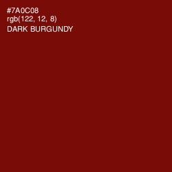 #7A0C08 - Dark Burgundy Color Image