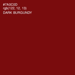 #7A0C0D - Dark Burgundy Color Image