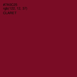 #7A0C25 - Claret Color Image