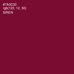 #7A0C32 - Siren Color Image