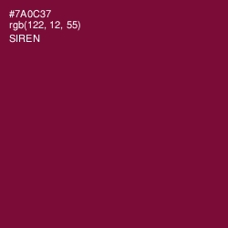 #7A0C37 - Siren Color Image