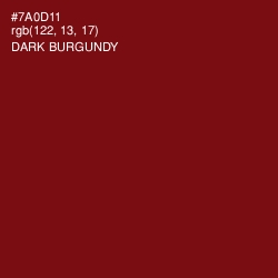 #7A0D11 - Dark Burgundy Color Image